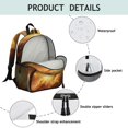 thumbnail image 4 of Colorful Starry Sky and Universe Backpack for School, Cute School Bag with Adjustable Shoulder Straps and Padded Back, 13.8"x11.4"x6", 4 of 5