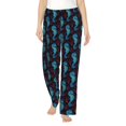 thumbnail image 1 of Balery Blue Seahorse Pantalones de pijama para mujer, pijamas ultraligeros, pantalones de estar por casa-Large, 1 of 6
