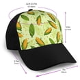 thumbnail image 2 of Naloa Fresh Corn Adult adjustable Print Baseball Hat, Patchwork curved brim baseball capfor Men and Women, One Size, 2 of 5