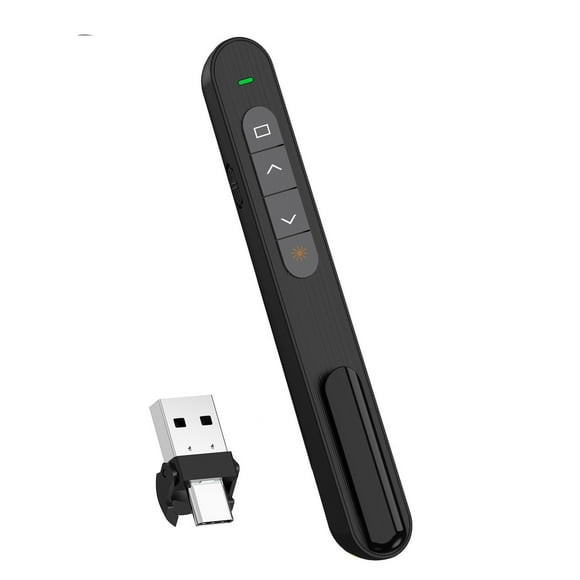 USB C Presentation Clicker Wireless Presenter Remote for PowerPoint Presentations,PPT Slide Advancer for Mac Laptop PC Computer(Battery not included)