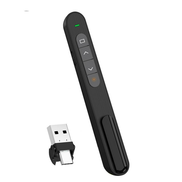 USB C Presentation Clicker Wireless Presenter Remote for PowerPoint Presentations,PPT Slide Advancer for Mac Laptop PC Computer(Battery not included)