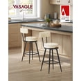thumbnail image 2 of Taburetes de bar VASAGLE EKHO Collection, giratorios con respaldo, 65 cm, color crema, 2 of 8