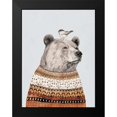 thumbnail image 2 of Borges, Victoria 19x24 Black Modern Framed Museum Art Print Titled - Fair Isle Bear I, 2 of 5