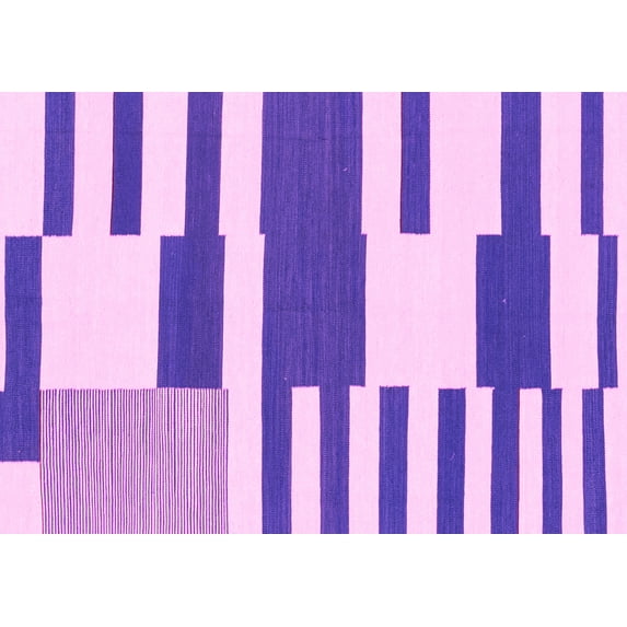 Ahgly Company Indoor Rectangle Abstract Pink Modern Area Rugs, 8' x 10'