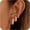 A:E391-GD, variant on 3 Pairs Gold/Silver Hoop Earrings for Women Trendy Dainty 14K Gold Plated Cubic Zirconia Stud Earrings Huggie Hoop Earrings Stack for Multiple Piercing Jewelry