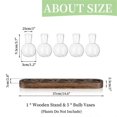 thumbnail image 2 of Plant Terrarium Propagation Station, Glass Planter Bulb Vase with Wooden Tray, Modern Bud Vases for, 2 of 5