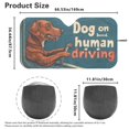 thumbnail image 5 of KUIFORTI Windshield Sunshade Block Heat and Sun UV Rays, Car Sun Visors for Windshield - Keeps Your Vehicle Cool, Cute Dog On Board Human Driving, 5 of 6