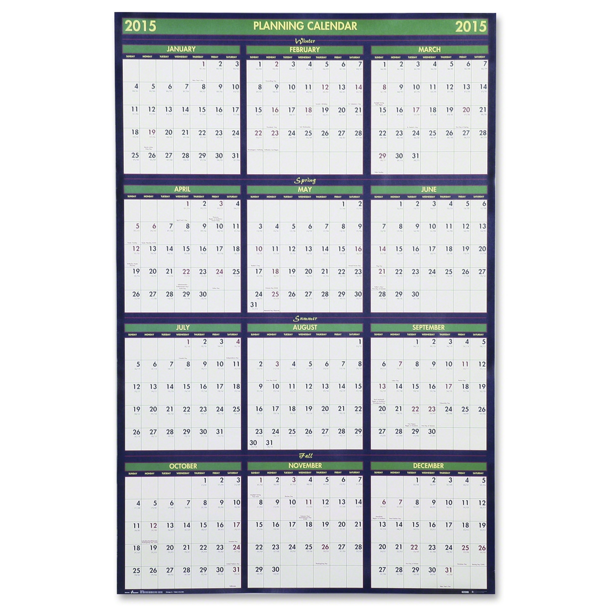 SKILCRAFT Twosided Wall Calendar