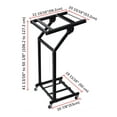thumbnail image 6 of Adjustable Rack Mount Studio Equipment Rolling DJ Mixer Stand Stage Cart Music Party Show 12U, 6 of 10