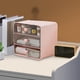 thumbnail image 5 of Organizador de escritorio con cajones | Almacenamiento de plástico para papelería y cosméticos para estudiantes | Dos tamaños: blanco y rosa | Organizador de escritorio compacto multicapa para, 5 of 6