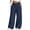 Navy, variant on LEAVINGSUO Wide Leg Sweatpants for Women Solid Color Sweatpants With Pockets Long Pants For Home And Outdoor Sports Black S