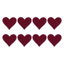Uxcell 8Pack Iron on Heart Patches Sew on Heart Embroidered Patches, 70mm Wine Red