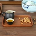 thumbnail image 3 of Tableware Wood Round Dessert Plate Japanese-style Wooden Tray Snack Plate ξш ёь R3Q3, 3 of 8