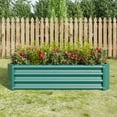 thumbnail image 2 of Outdoor Elevated Garden Bed - Green Steel Rectangle Planter for Vegetables/Flowers, Easy-Assembly Metal Frame, 2 of 12