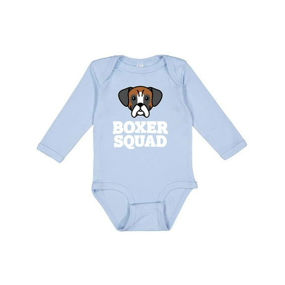 Inktastic Dog Boxer Squad Boys or Girls Long Sleeve Baby Bodysuit