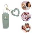 thumbnail image 4 of Unique Bargains 1 Pc Handbag Charms Keychains Heart Mirror Lipstick Bag Bag Accessories Light Green, 4 of 6