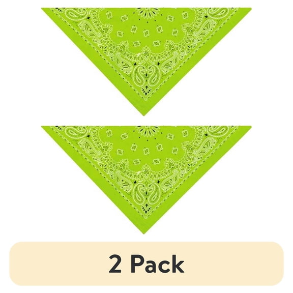 (2 pack) Carolina Fox Outdoor 83-30 22" X 22" Bandanna - Orange Paisley