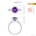 thumbnail image 5 of ANGARA Natural 1.7 Ct. Amethyst Solitaire Ring in Sterling Silver for Women (Ring Size: 3.5), 5 of 10