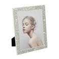 thumbnail image 1 of Visland 6 inch Photo Frame Shiny Rhinestone Edge Electroplated Stainless Standing Anti-skid Luxury Oblong Glitter Wall Mounting Table Top Display Picture Display Protection Frame, 1 of 1