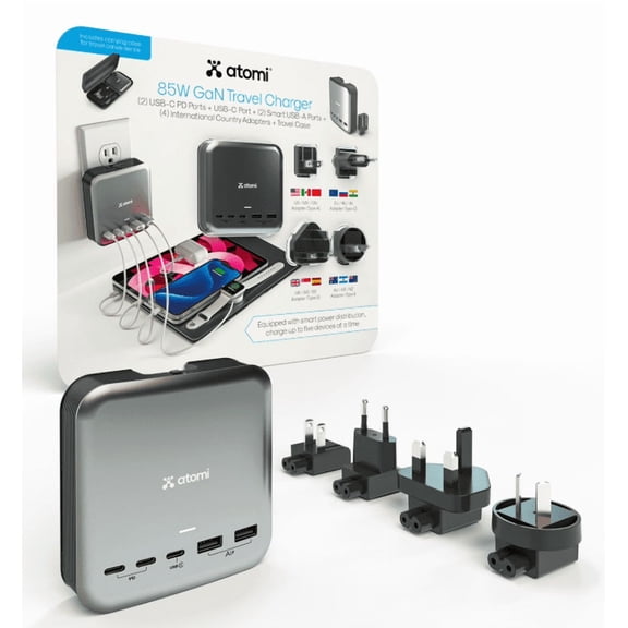 Wall Charger with
Universal Travel Adapters