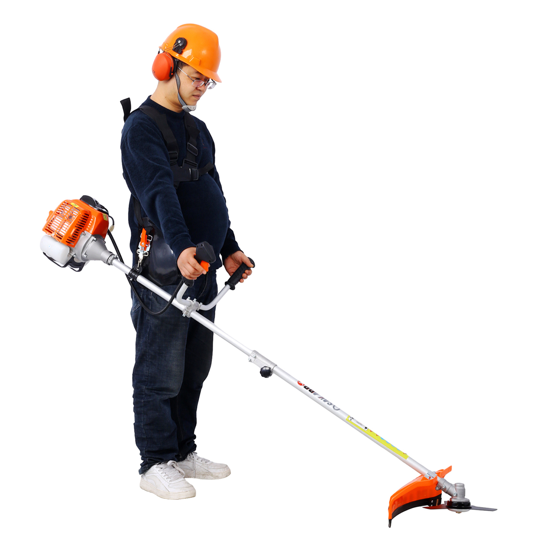 52cc Weed Wacker Gas Powered,3 in 1 Multifunction, String Trimmer, 8 inch Weed Wacker Attachments Heads,10" Metal 3T Blade,Rubber Handle , Shoulder & Strap Included, EPA Compliant