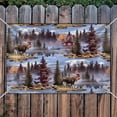 thumbnail image 3 of Moose Cabin Forest Woods Canoe Pattern Home Business Office Sign, 3 of 4