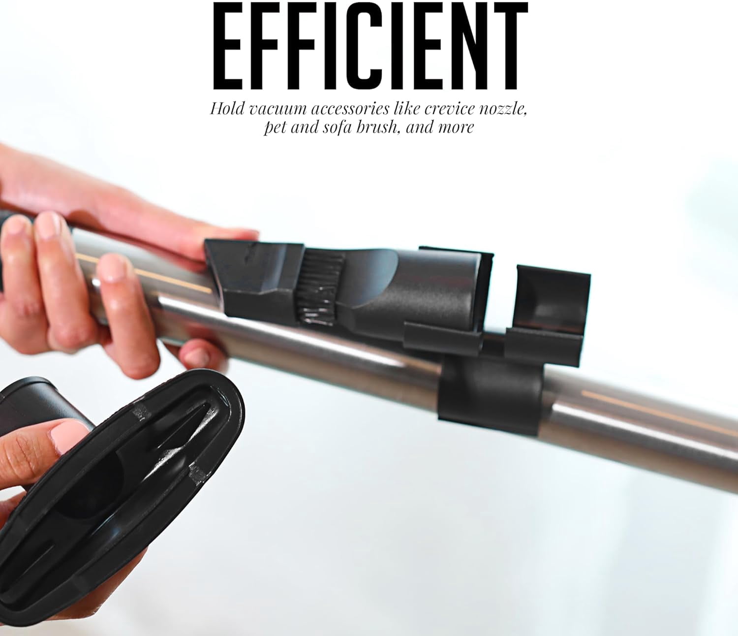 OVENTE Vacuum Accessory Holder, Compatible with ST2620 Electric Bagless Canister Vacuum Series, Reliable, Durable and Easy to Use, Black ACPST2679