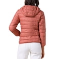 thumbnail image 3 of INSPIRE CHIC Women's Short Down Coat Packable Hooded Puffer Jacket Winter Ultra Light Outerwear XL Grey Pink, 3 of 5