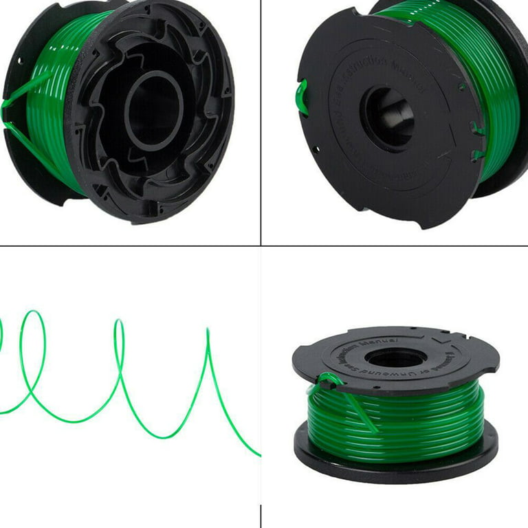 3pcs Trimmer Line Green Spool Weed Eater Line Replacement Spools Fit for  SF-180 Black & Decker GH3000 GH3000R LST540 LST540B 