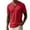 Red, variant on cfhntfmh Men's Summer Muscle Shirts Short Sleeve Casual T-Shirt Button V Neck Basic Tee Lightweight Beach Vacation Top