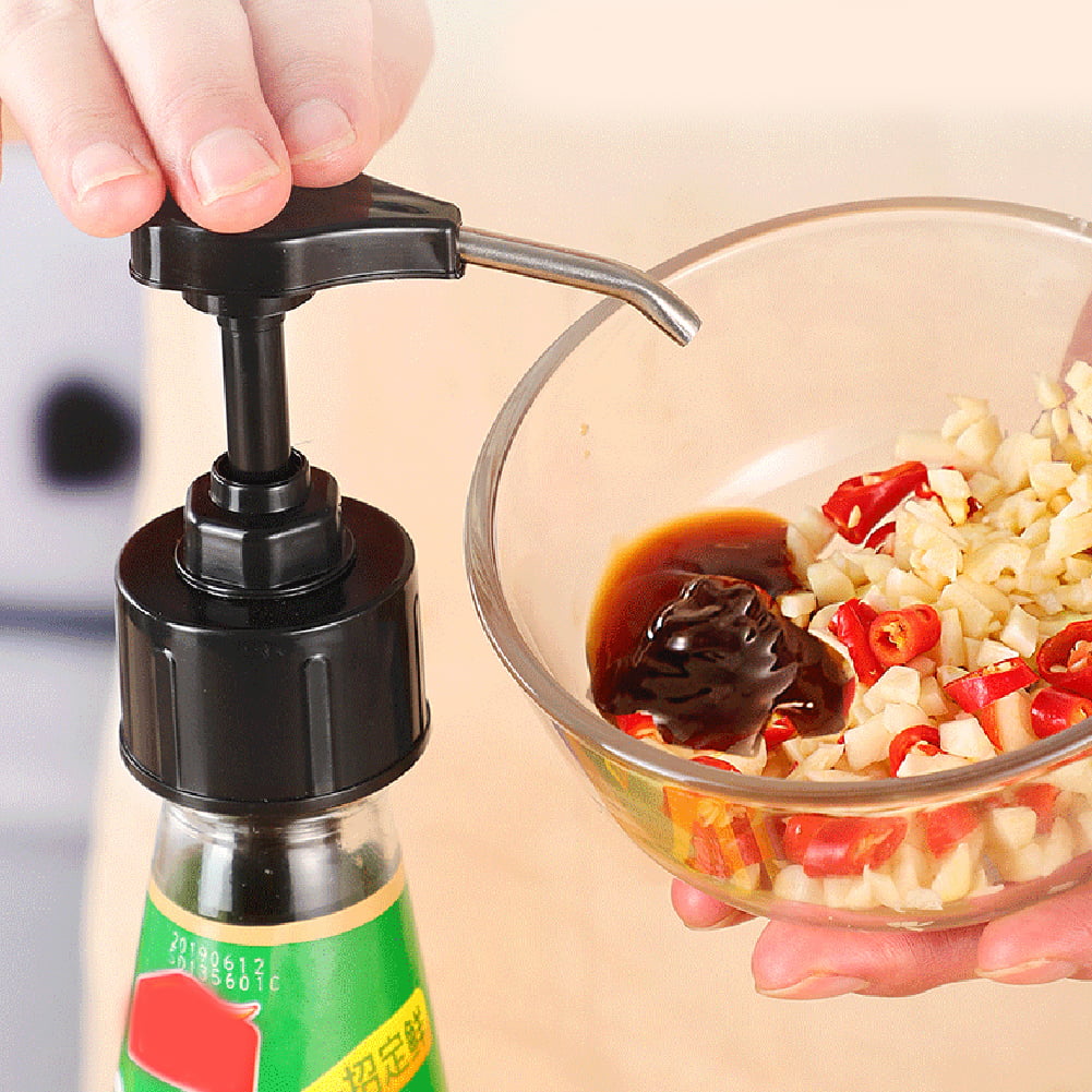 US Oyster Sauce Oil Bottle Pump Nozzle Press Replace Kitchen Restaurant Supplies 