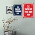 thumbnail image 2 of Signs ByLITA Portrait Round Swim At your own risk Door or Wall Sign Durable ABS Plastic | Laser Engraved | Easy Installation | Elegant Design | Pool Safety Sign (Black) - Medium, 2 of 8