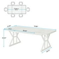 thumbnail image 6 of Barara King Dining Table, Kitchen Dining Table,Wood Dining Table, Farmhouse 70.8" Kitchen Table for 6 People,White, 6 of 10