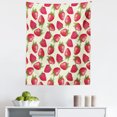 thumbnail image 1 of Fruits Tapestry, Strawberries Vivid Growth Plant Vitamin Organic Diet Refreshing Image, Fabric Wall Hanging Decor for Bedroom Living Room Dorm, 5 Sizes, Eggshell Red Olive Green, by Ambesonne, 1 of 1
