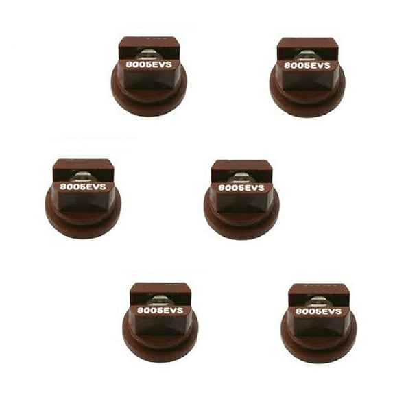 Pack of 6 - TeeJet Even Flat Spray Tip 80° Polymer w/SS Insert 0.50 GPM @ 40 PSI Farmer Bob's Parts TP8005EVS