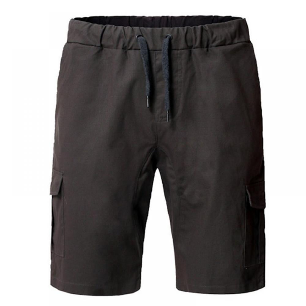 Men's Cargo Shorts, Elastic Waist Relaxed Fit Big Pockets Classic