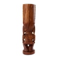 thumbnail image 5 of Handmade Wooden Primitive Angry Face Big Forehead Tribal Statue Sculpture Tiki Bar Handcrafted Unique Gift Art Home Decor Accent Figurine Artwork Hand Carved, 5 of 5