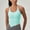 Ice Crystal Blue, variant on Ladies' Sport Vest, Sling, with Chest Pad, Breathable, Four-Sided Elastic, Yoga, Running, Fitness, Pilates, Daily Travel,L,White