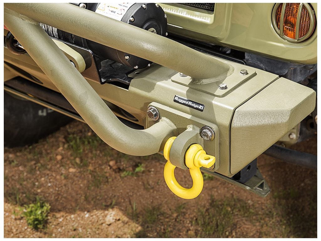 Rugged Ridge by RealTruck D-Ring Shackles | 3/4", Yellow, Pair | 11235.15