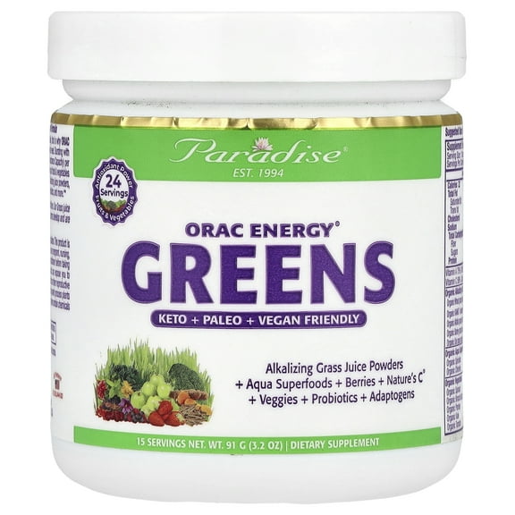 Paradise Herbs Orac Energy Greens 3.2 oz Powder
