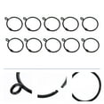 thumbnail image 1 of CHICHUMID 20Pcs Tension Rod Metal Buckles Black Hanging Curtains Homeowners Window Dressing, 1 of 4
