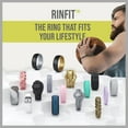 thumbnail image 5 of Rinfit Silicone Rings for Women & Men - Couple Sets Rubber Wedding Bands - Two Tone & Diamond Oval - Black & Gold, 5 of 8