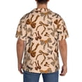thumbnail image 3 of Lsque Ribbon bows with leopard Print Men's Cuban Collar Short Sleeve Shirt Summer Beachwear Casual Button Down Fashionable Vacation Leisure Shirt-Small, 3 of 5