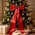 thumbnail image 3 of 2026 Christmas Indoor Home Decor 106x66cm Long Cute Fabric Large Bow Decor With Hanging Ribbon Multi-Color Big Bow Ornament For Curtain Tieback Door Wreath Wall Birthday Party, 3 of 6