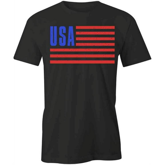USA T-Shirt | Patriotic American Black Tee Gift