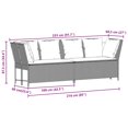thumbnail image 2 of vidaXL Garden Sofa with Cushions Black Poly Rattan, 2 of 5