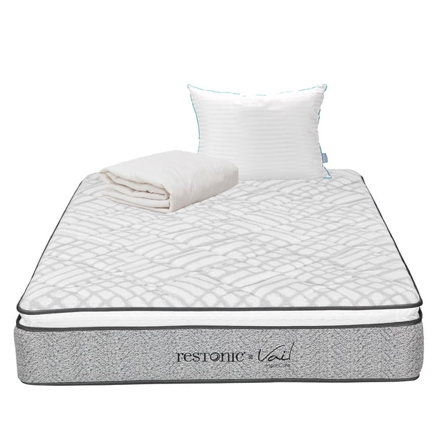 Colchon Vail Restonic Matrimonial+Almohada Royal+Protector Ultra