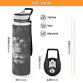 thumbnail image 3 of Sports Water Bottle 1000ML Tritan Food Grade Clear Water Bottle Fitness Outdoor Sports Bike Grey Crown Lion, 3 of 7