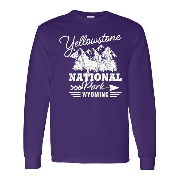 Inktastic Wyoming Yellowstone National Park Long Sleeve T-Shirt