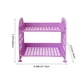 thumbnail image 3 of Estante de almacenamiento plegable de doble capa | Estante organizador de escritorio de plástico para baño, cosméticos, joyería | Diseño compacto y ventilado | Multicolor, 21,5x20x14cm, montaje sin, 3 of 6